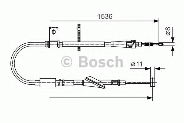 1987482137 Bosch cable de freno de mano trasero izquierdo