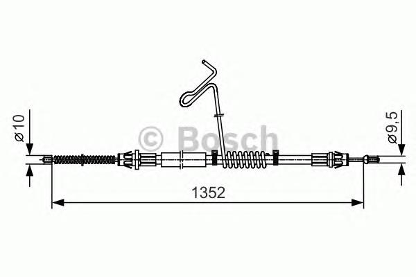 150199 Linex cable de freno de mano trasero derecho