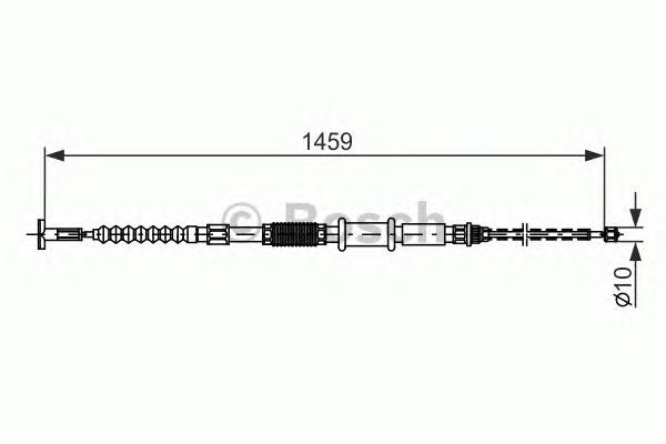 1987482180 Bosch cable de freno de mano trasero derecho