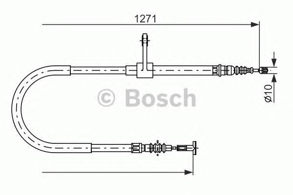 51733785 Fiat/Alfa/Lancia cable de freno de mano trasero derecho