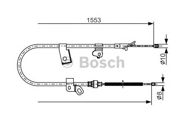 1 987 482 156 Bosch cable de freno de mano trasero derecho