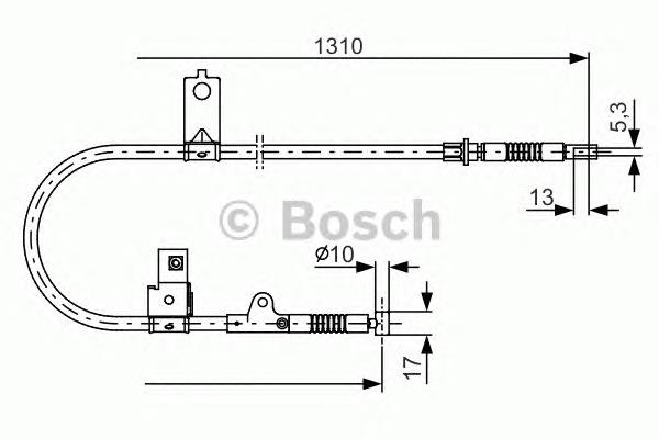 1987482151 Bosch cable de freno de mano trasero derecho