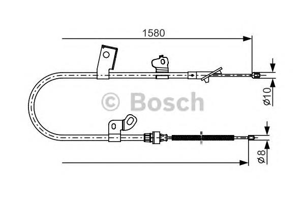 1987482155 Bosch cable de freno de mano trasero izquierdo