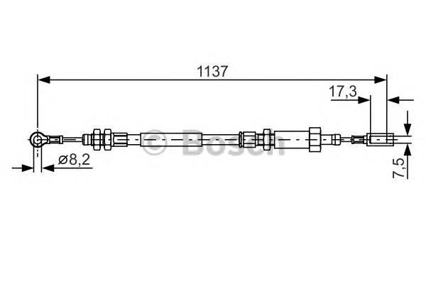 1 987 482 046 Bosch cable de freno de mano delantero