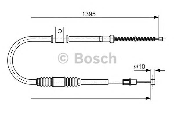 1987482062 Bosch cable de freno de mano trasero izquierdo