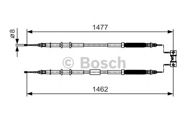 1987482037 Bosch cable de freno de mano trasero derecho/izquierdo