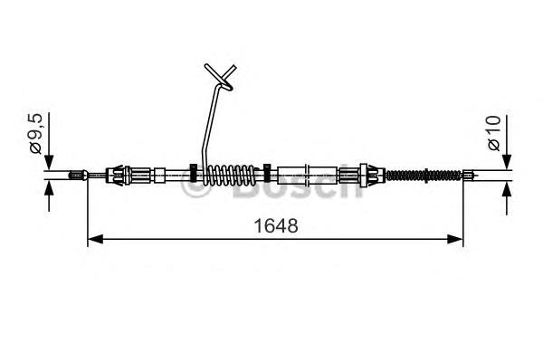 4095177 Ford cable de freno de mano trasero izquierdo