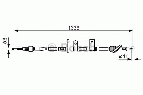 1987482091 Bosch cable de freno de mano trasero izquierdo