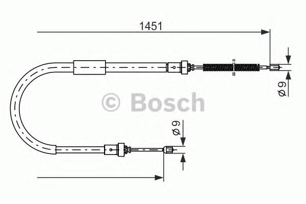 1987477966 Bosch cable de freno de mano trasero izquierdo