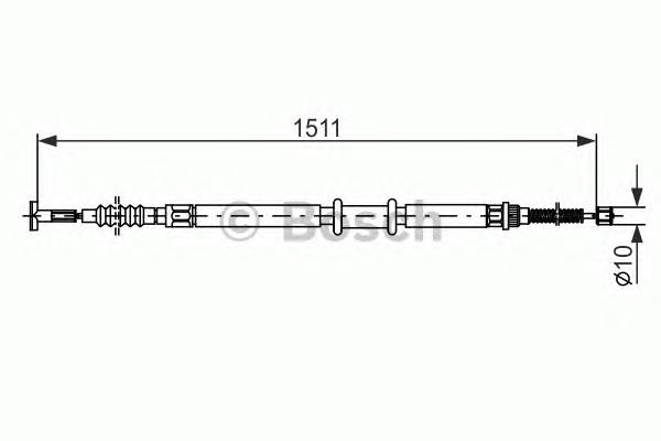 46847417 Fiat/Alfa/Lancia cable de freno de mano trasero derecho