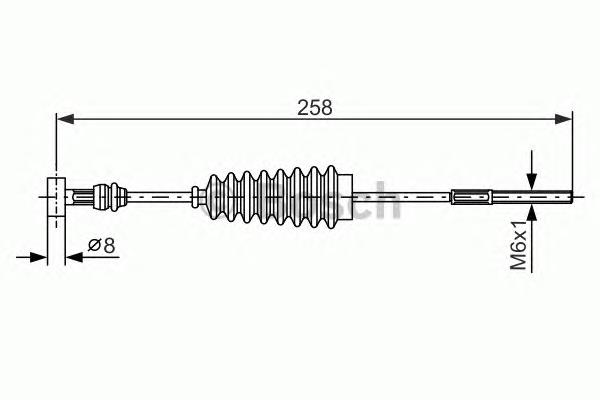 1987477996 Bosch cable de freno de mano delantero