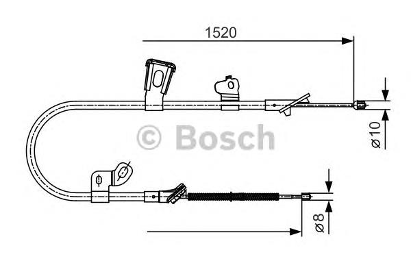 1987477918 Bosch cable de freno de mano trasero izquierdo