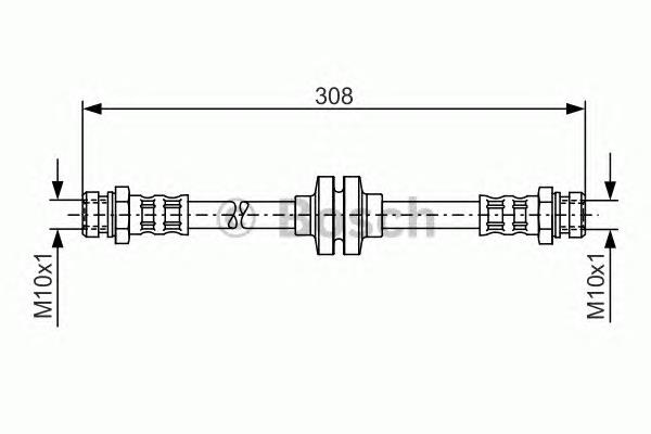 1987481185 Bosch tubo flexible de frenos trasero