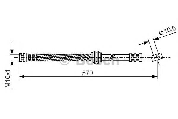 1987481068 Bosch tubo flexible de frenos delantero izquierdo