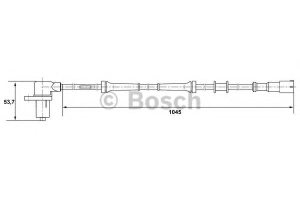 Sensor ABS, rueda delantera 0265006162 Bosch