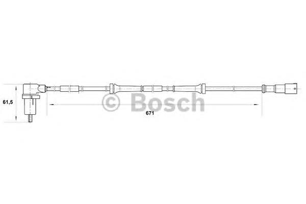 Sensor ABS trasero derecho 0265006401 Bosch