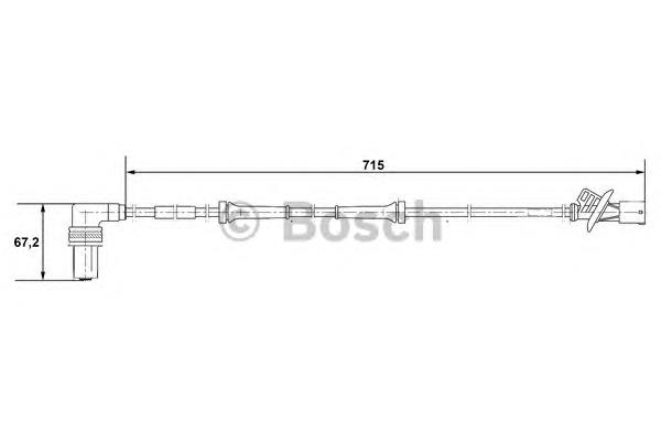 Sensor ABS, rueda delantera 0265001339 Bosch