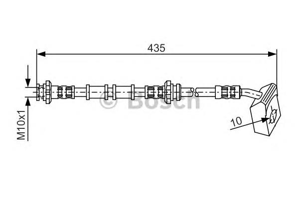 1987476545 Bosch tubo flexible de frenos delantero derecho