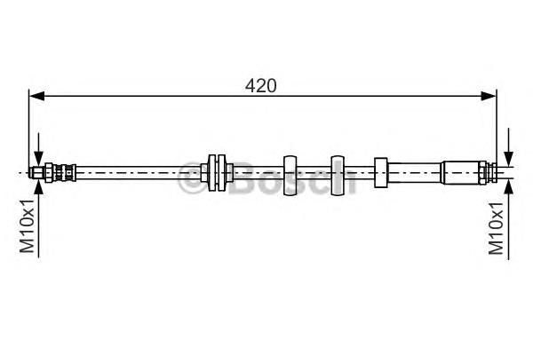 1987476637 Bosch tubo flexible de frenos delantero derecho