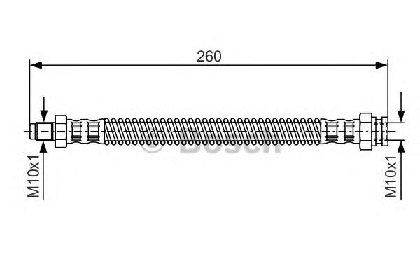 1987476522 Bosch tubo flexible de frenos trasero