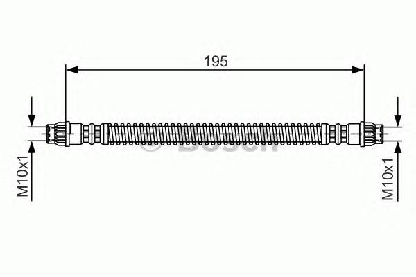 1987476674 Bosch tubo flexible de frenos trasero