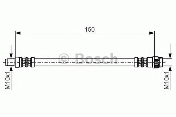 1987476709 Bosch tubo flexible de frenos trasero