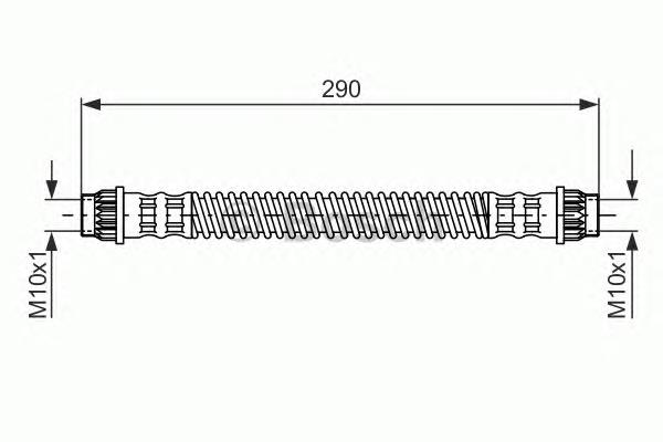 1987476702 Bosch tubo flexible de frenos trasero