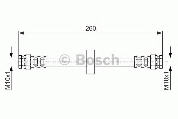 1987476092 Bosch tubo flexible de frenos trasero