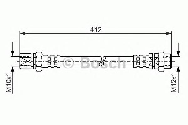 1987476144 Bosch tubo flexible de frenos trasero