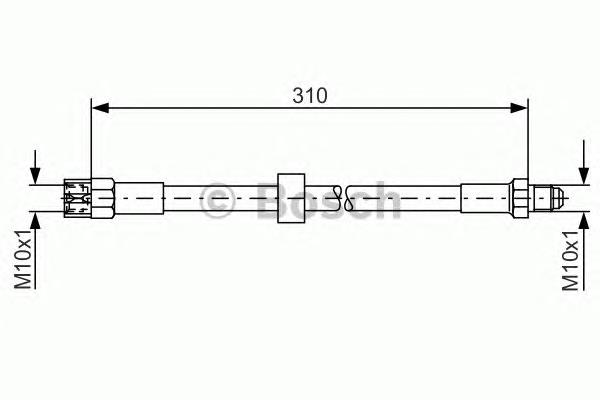 1987476128 Bosch tubo flexible de frenos trasero