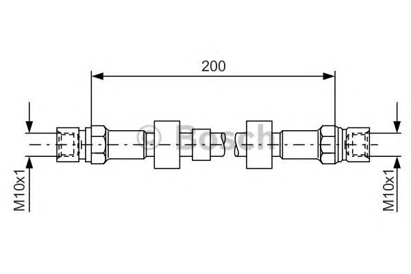 1987476006 Bosch tubo flexible de frenos trasero