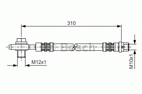 1987476308 Bosch tubo flexible de frenos trasero