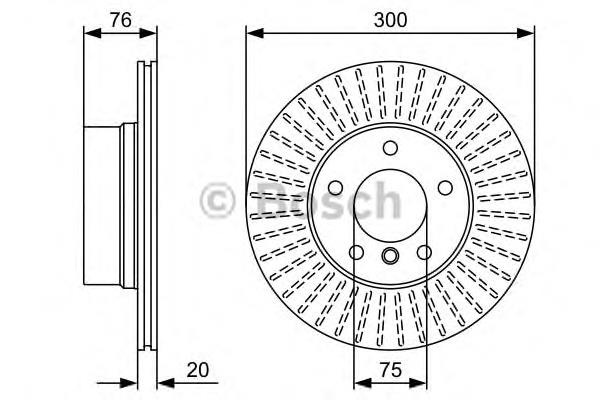 0986479497 Bosch disco de freno trasero