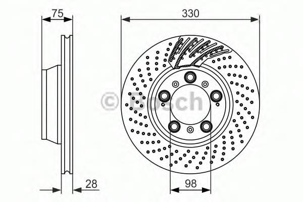 0986479581 Bosch disco de freno trasero