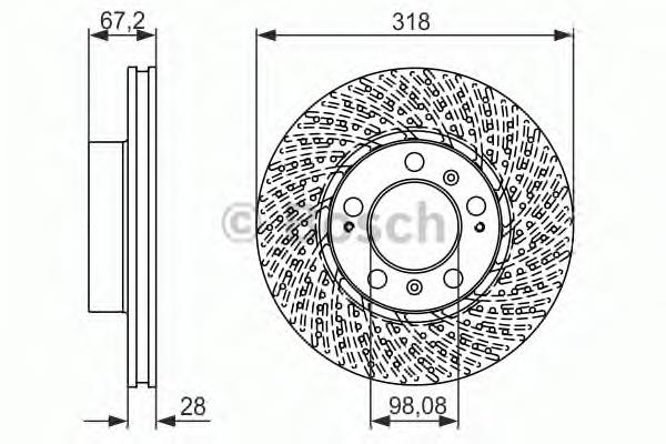 0986479550 Bosch freno de disco delantero