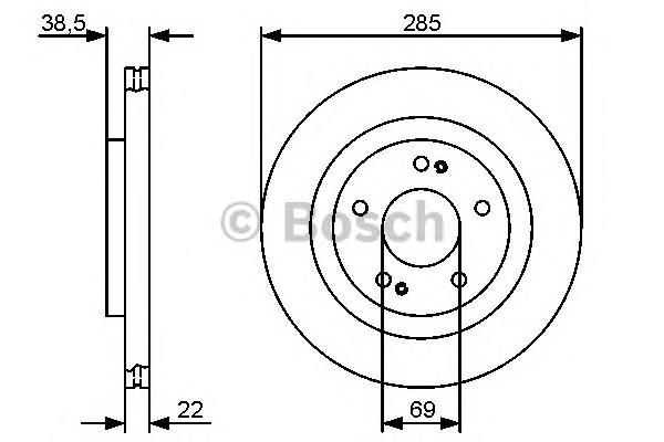 0986479470 Bosch freno de disco delantero