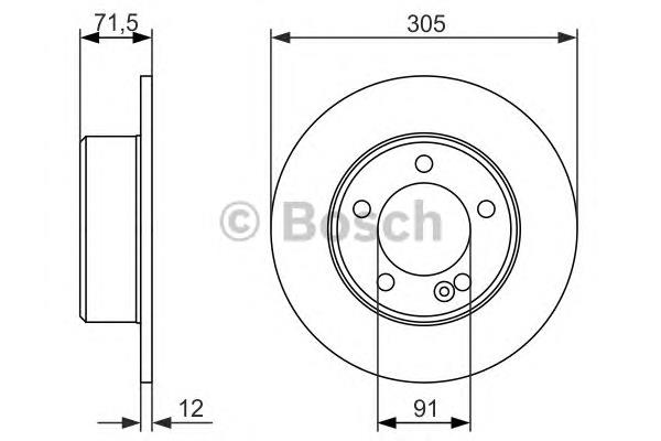 0986479714 Bosch disco de freno trasero