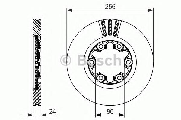 0 986 479 712 Bosch freno de disco delantero