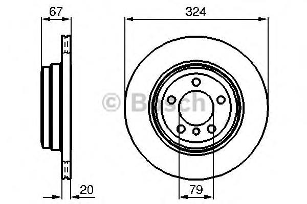 0 986 479 004 Bosch disco de freno trasero