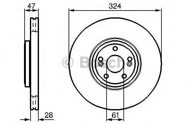 0986478972 Bosch freno de disco delantero