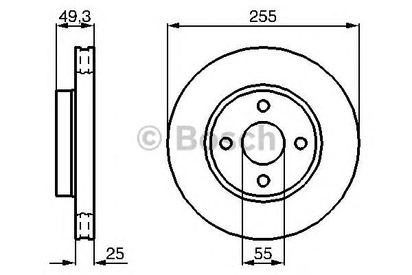 0 986 479 084 Bosch freno de disco delantero