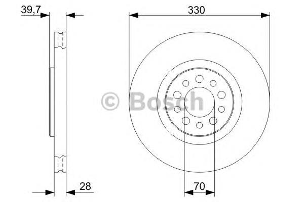 0986479324 Bosch freno de disco delantero