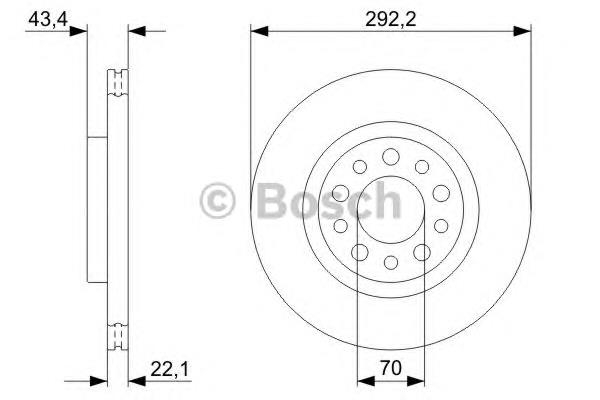 0986479326 Bosch disco de freno trasero