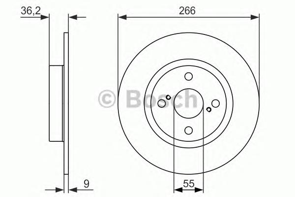 0986479335 Bosch disco de freno trasero