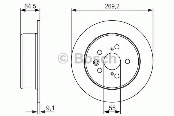 0 986 479 336 Bosch disco de freno trasero