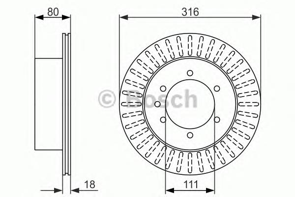 0986479385 Bosch disco de freno trasero