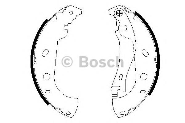 0 986 487 559 Bosch zapatas de frenos de tambor traseras