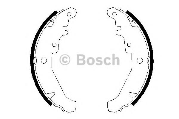 0986487630 Bosch zapatas de frenos de tambor traseras