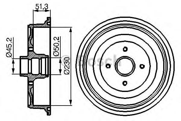 0986477011 Bosch freno de tambor trasero