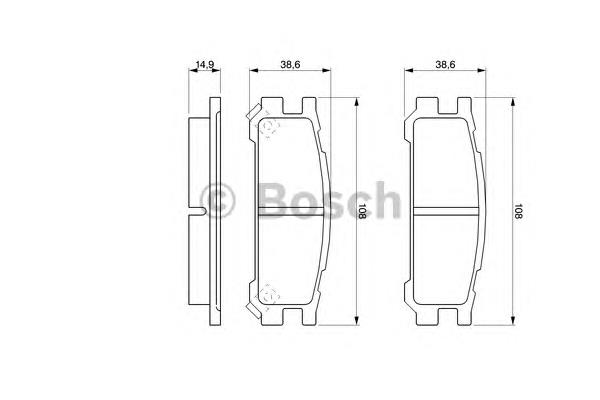 0986461143 Bosch pastillas de freno traseras